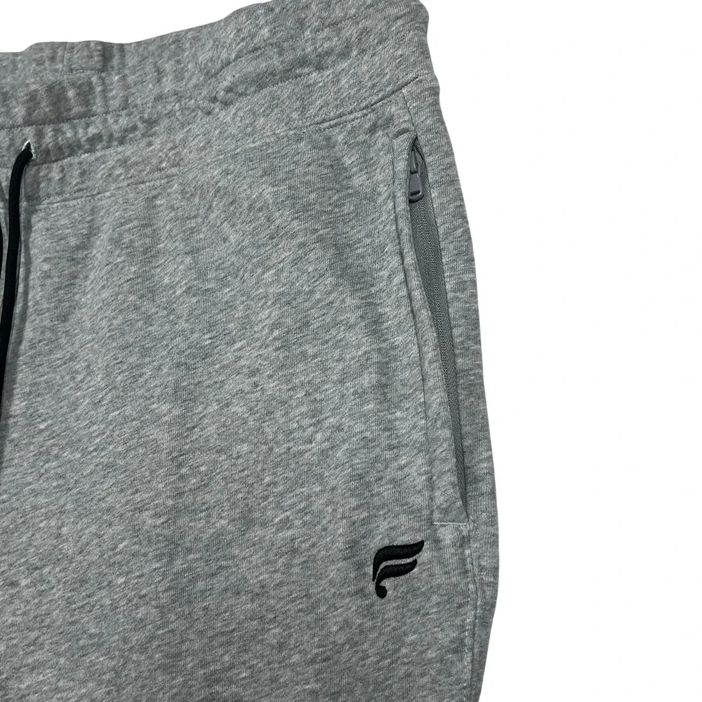 Fabletics Joggers Mens Size M Heather Grey Cotton Blend Drawstring Athleisure